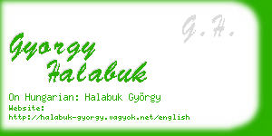 gyorgy halabuk business card